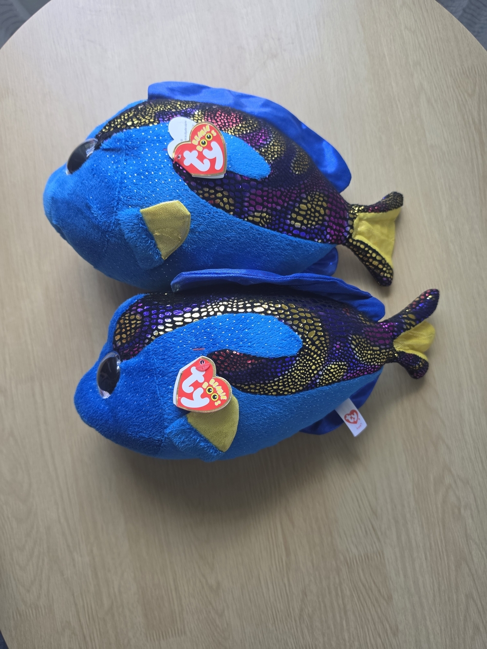 Ty Beanie Boo's Blue Fish Stuff Size 12"